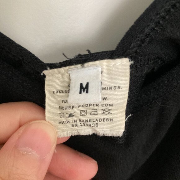 Richer Poorer Bralette w/ Triangle Side Slits & Back in Black, size M (retired) - Picture 5 of 6